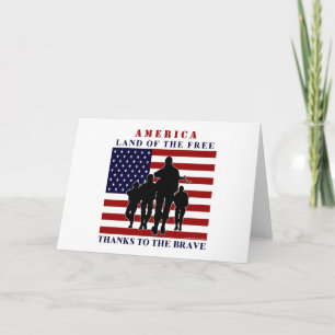 American Patriotic Blank Note Kaart