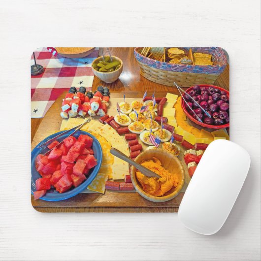 American Patriotic Charcuterie Party Board Muismat (Met muis)