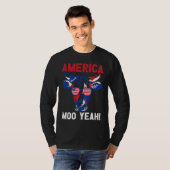American Patriotic Decoration Moo Yeah Premium T-shirt (Voorkant volledig)