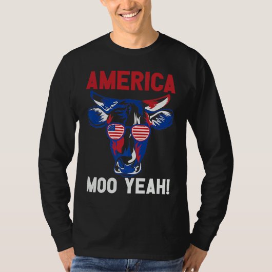 American Patriotic Decoration Moo Yeah Premium T-shirt (Voorkant)