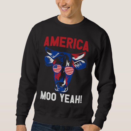 American Patriotic Decoration Moo Yeah Premium Trui (Voorkant)
