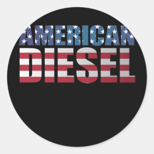 American Patriotic Diesel Mechanic Ronde Sticker