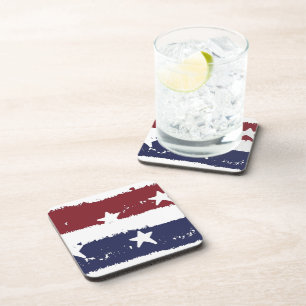 American Patriotic Distress Onderzetter Set
