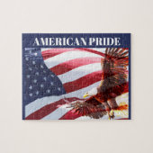 American Patriotic Eagle In Flight Legpuzzel (Horizontaal)