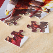 American Patriotic Eagle In Flight Legpuzzel (Zijkant)