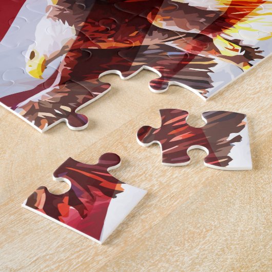 American Patriotic Eagle In Flight Legpuzzel (Zijkant)