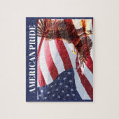 American Patriotic Eagle In Flight Legpuzzel (Verticaal)