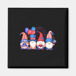American Patriotic Gnomes Usa Independence Day 4th Magneet