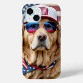 American Patriotic Golden Retriever Case-Mate iPhone Case (Achterkant)