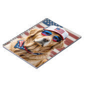 American Patriotic Golden Retriever Notitieboek (Linkerzijde)