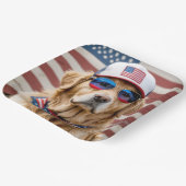 American Patriotic Golden Retriever Papieren Bordje (Gebogen)