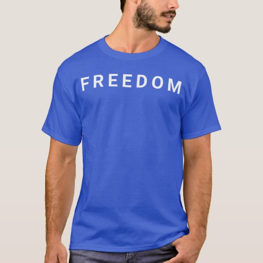 American Patriotic Minimal Design Freedom T-shirt (Voorkant)