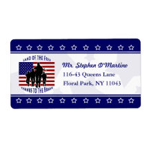 American Patriotic Personal Shipping Label