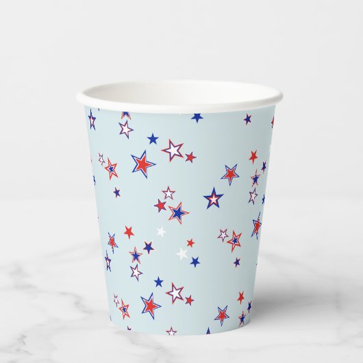 American Patriotic Starry Field Papieren Bekers (Voorkant)