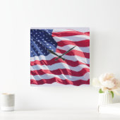 American Patriotic Veterans Wall Decor Clocks Vierkante Klok (Huis)
