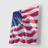 American Patriotic Veterans Wall Decor Clocks Vierkante Klok (Hoek)