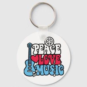 American Peace Love Music Sleutelhanger
