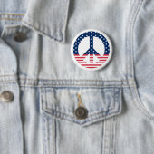 American Peace Sign Button (In situ)