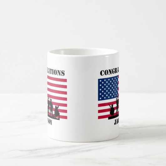 American Personalized Army Gift Koffiemok (Center)
