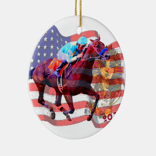 American Pharoah 2015 Keramisch Ornament (Rechts)