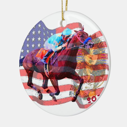 American Pharoah 2015 Keramisch Ornament (Links)