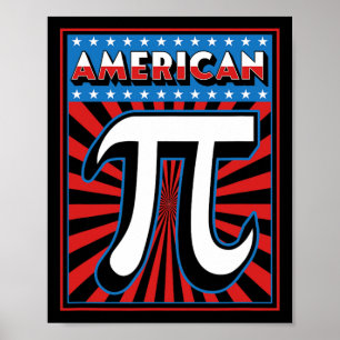 American Pi Patriottische Vlag Pie Lover Funny Mat Poster