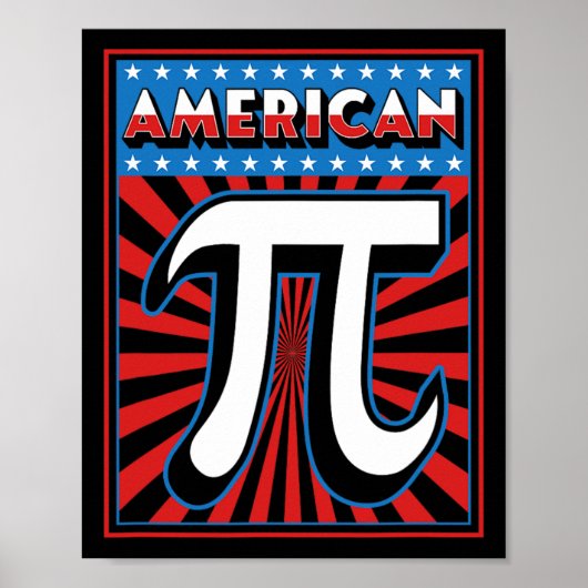 American Pi Patriottische Vlag Pie Lover Funny Mat Poster (Voorkant)