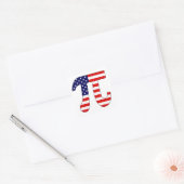 American Pi Vierkante Sticker (Envelop)