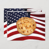 American Pie (Apple Pie met Amerikaanse vlag) Briefkaart (Voorkant / Achterkant)