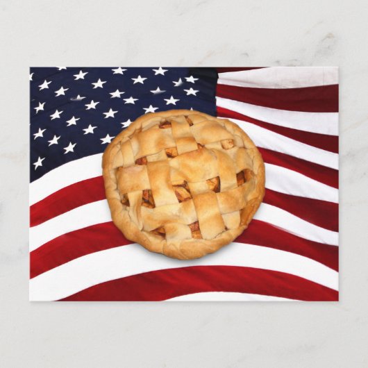 American Pie (Apple Pie met Amerikaanse vlag) Briefkaart (Voorkant)