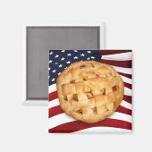 American Pie (Apple Pie met Amerikaanse vlag) Magneet (Voorkant / Achterkant)