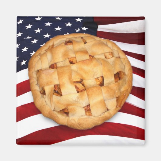 American Pie (Apple Pie met Amerikaanse vlag) Magneet (Voorkant)