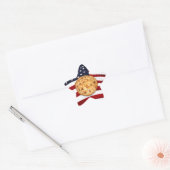 American Pie (Apple Pie met Amerikaanse vlag) Ster Sticker (Envelop)