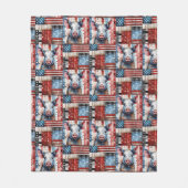 American Pig Boerderij volkskunst Fleece Deken (Voorkant)