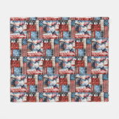 American Pig Boerderij volkskunst Fleece Deken (Voorkant (Horizontaal))