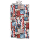 American Pig Boerderij volkskunst Heupfles (Links)