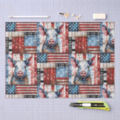 American Pig Boerderij volkskunst Tissuepapier (Craft)