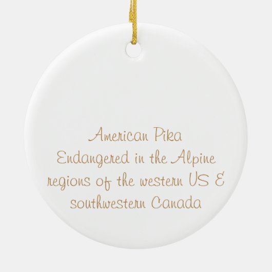 American Pika Keramisch Ornament (Achterkant)