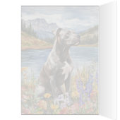 American Pit Bull Terrier - 5" x 7" Art Kaart (Binnen (Links))