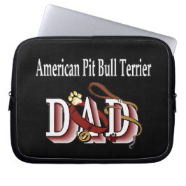 American Pit Bull Terrier Dog Dad Laptop Sleeve