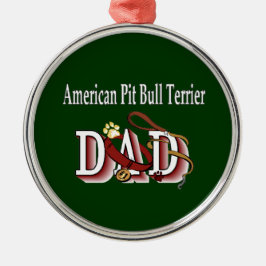 American Pit Bull Terrier Dog Dad Metalen Ornament