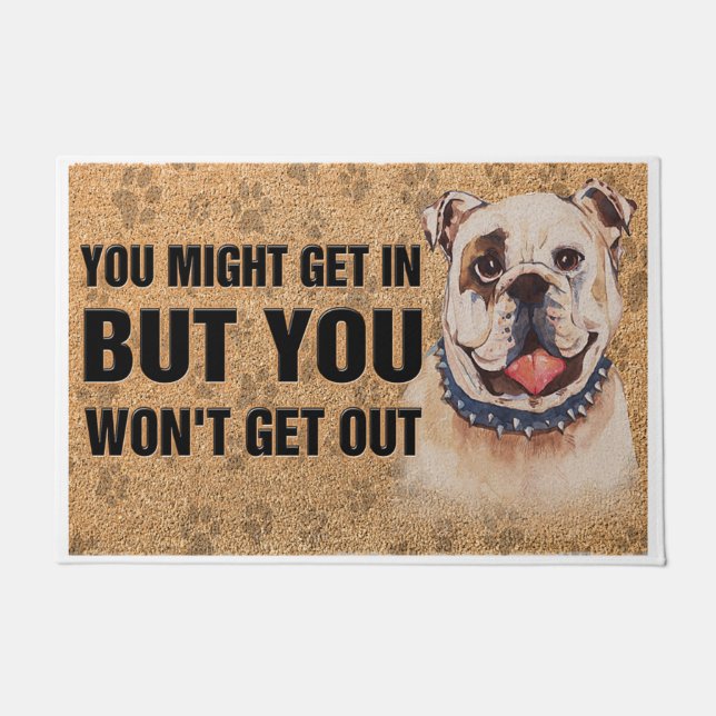 American Pit Bull Terrier Doormat, Cute Dog Rug Deurmat (Voorkant)