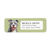 American Pit Bull Terrier Hond Retouradres Label (Voorkant)