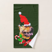 American Pit Bull Terrier Kerstmis Bad Handdoek (Handdoek)