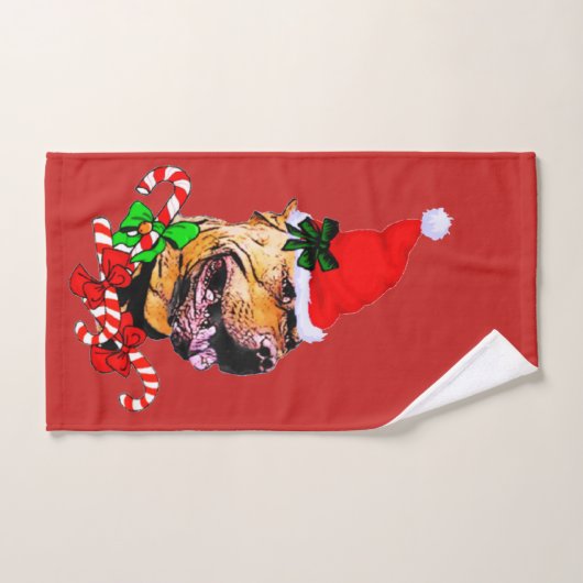 American Pit Bull Terrier Kerstmis Bad Handdoek (Handdoek)
