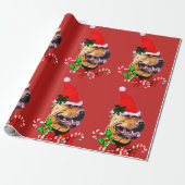 American Pit Bull Terrier Kerstmis Cadeaupapier (Uitgerold)
