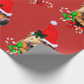 American Pit Bull Terrier Kerstmis Cadeaupapier (Hoek)