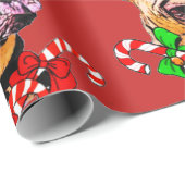 American Pit Bull Terrier Kerstmis Cadeaupapier (Rol Hoek)