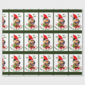 American Pit Bull Terrier Kerstmis Cadeaupapier (Vlak)