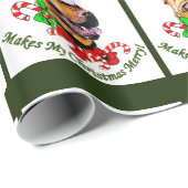 American Pit Bull Terrier Kerstmis Cadeaupapier (Rol Hoek)